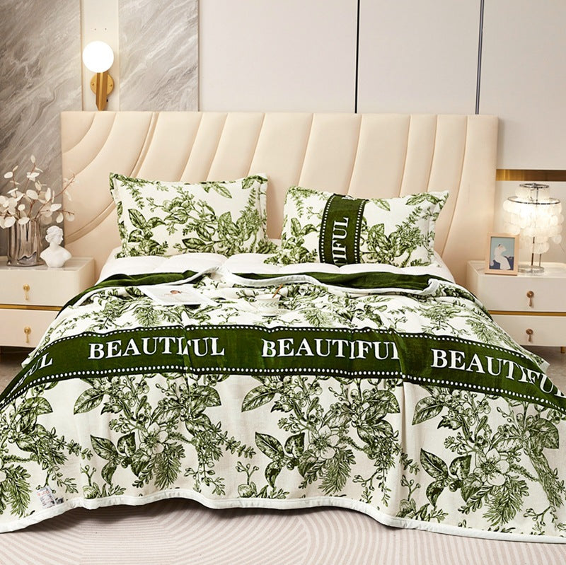 Piumone donna in cotone con fantasia floreale