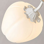 Plafoniera con vetro floreale decorativo