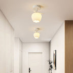 Plafoniera con vetro floreale decorativo
