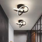 Plafoniera LED con struttura in metallo nero