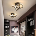 Plafoniera LED con struttura in metallo nero