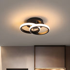 Plafoniera LED con struttura in metallo nero