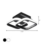 Plafoniera LED con struttura in metallo nero