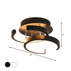 Plafoniera LED con struttura in metallo nero