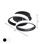 Plafoniera LED con struttura in metallo nero