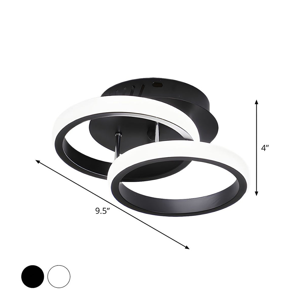 Plafoniera LED con struttura in metallo nero