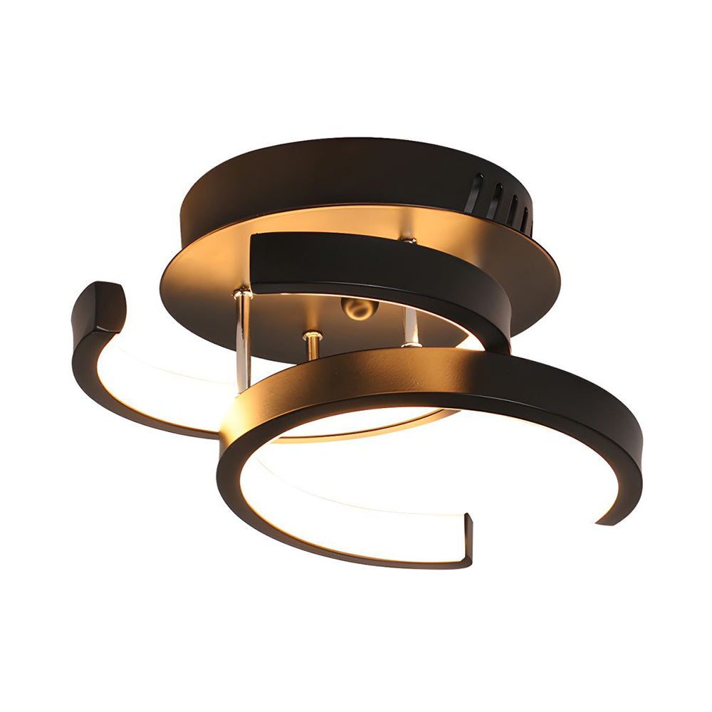 Plafoniera LED con struttura in metallo nero