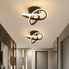 Plafoniera LED con struttura in metallo nero
