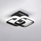 Plafoniera LED con struttura in metallo nero