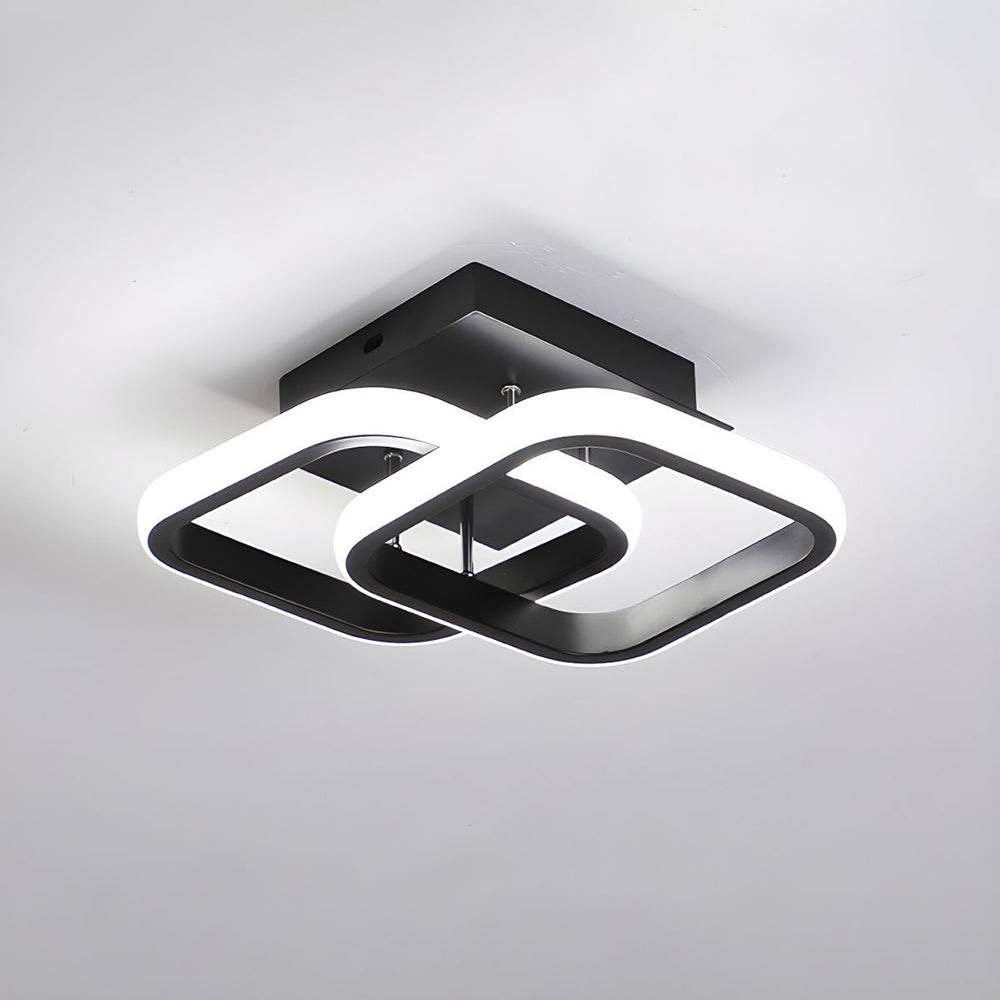 Plafoniera LED con struttura in metallo nero
