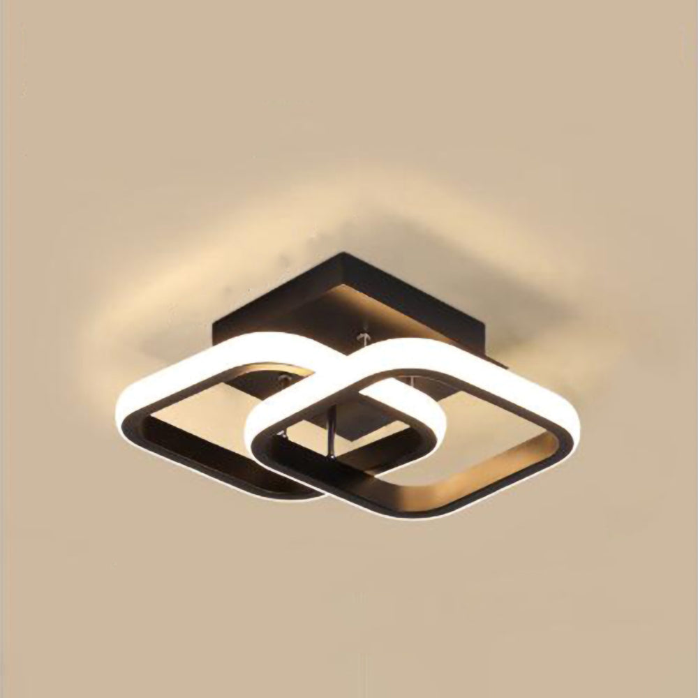 Plafoniera LED con struttura in metallo nero