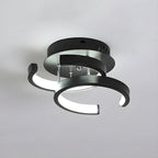 Plafoniera LED con struttura in metallo nero