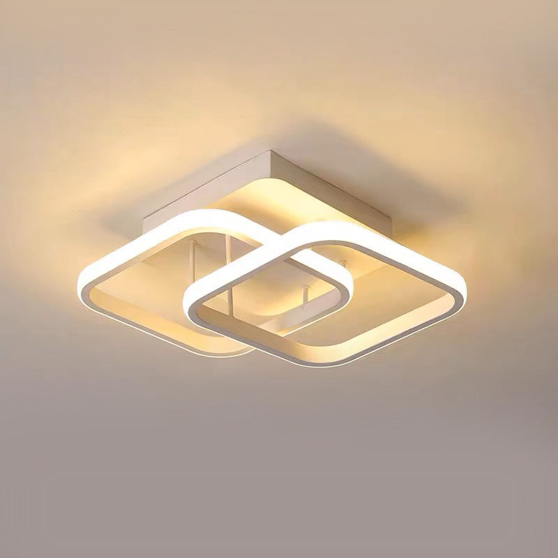 Plafoniera LED con struttura in metallo nero