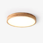 Plafoniera LED geometrica in legno a filo soffitto