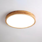 Plafoniera LED geometrica in legno a filo soffitto