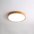 Plafoniera LED geometrica in legno a filo soffitto