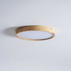 Plafoniera LED geometrica in legno a filo soffitto
