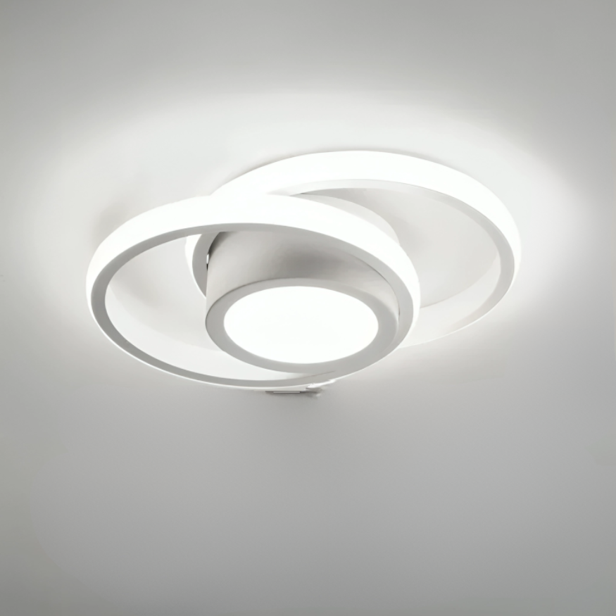 Plafoniera LED moderna a doppio anello