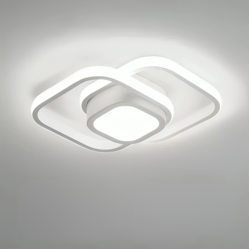 Plafoniera LED moderna a doppio anello