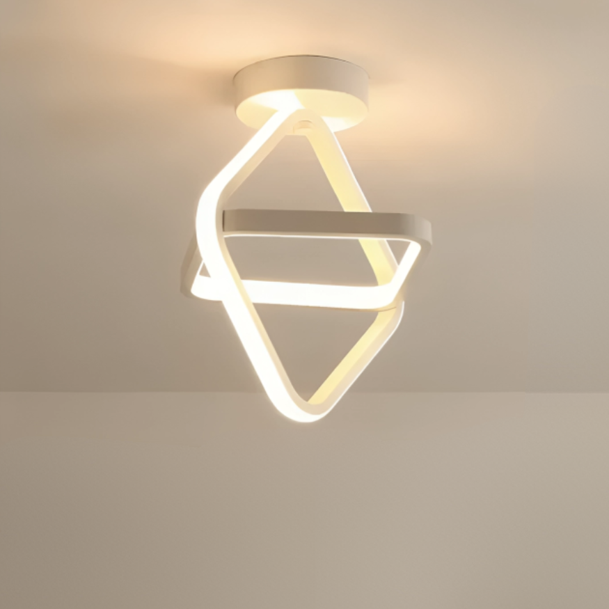 Plafoniera LED moderna a doppio anello