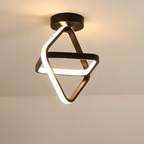 Plafoniera LED moderna a doppio anello