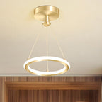 Plafoniera LED rotonda nordica in metallo e silice per corridoio