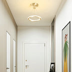 Plafoniera LED rotonda nordica in metallo e silice per corridoio