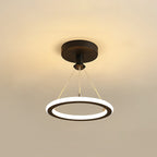Plafoniera LED rotonda nordica in metallo e silice per corridoio