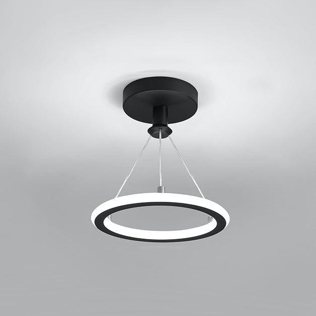 Plafoniera LED rotonda nordica in metallo e silice per corridoio