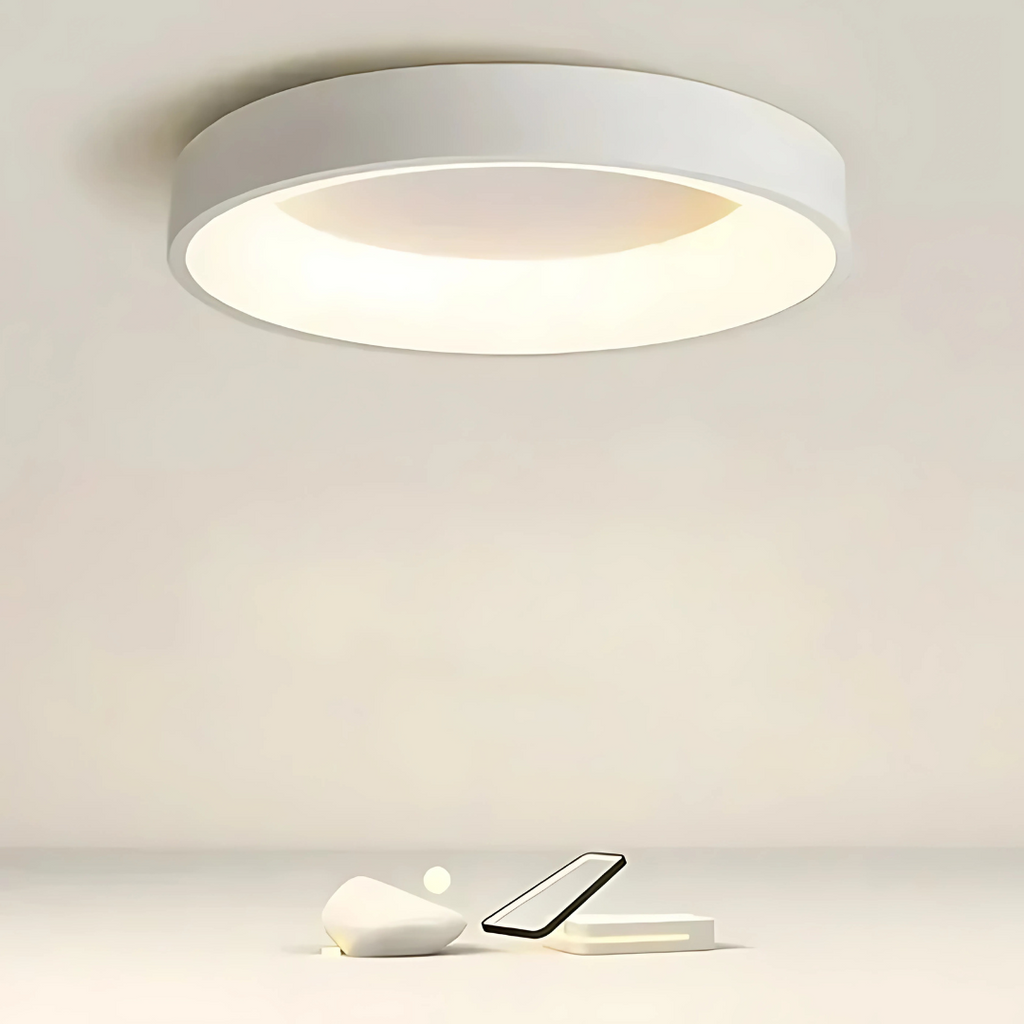 Plafoniera LED rotonda nordica moderna a filo soffitto