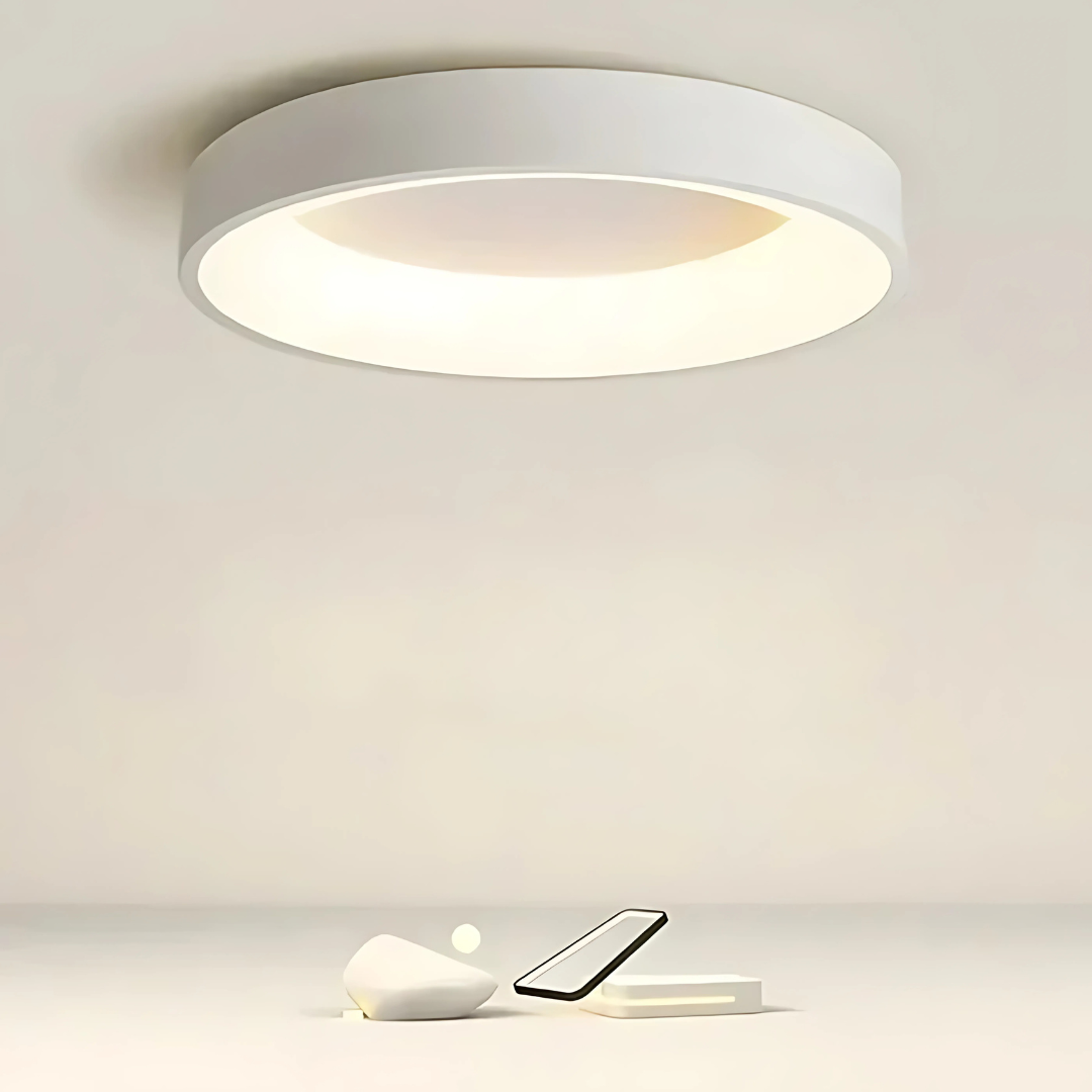 Plafoniera LED rotonda nordica moderna a filo soffitto