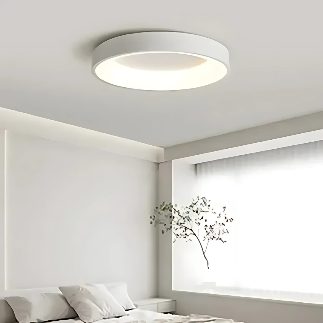 Plafoniera LED rotonda nordica moderna a filo soffitto