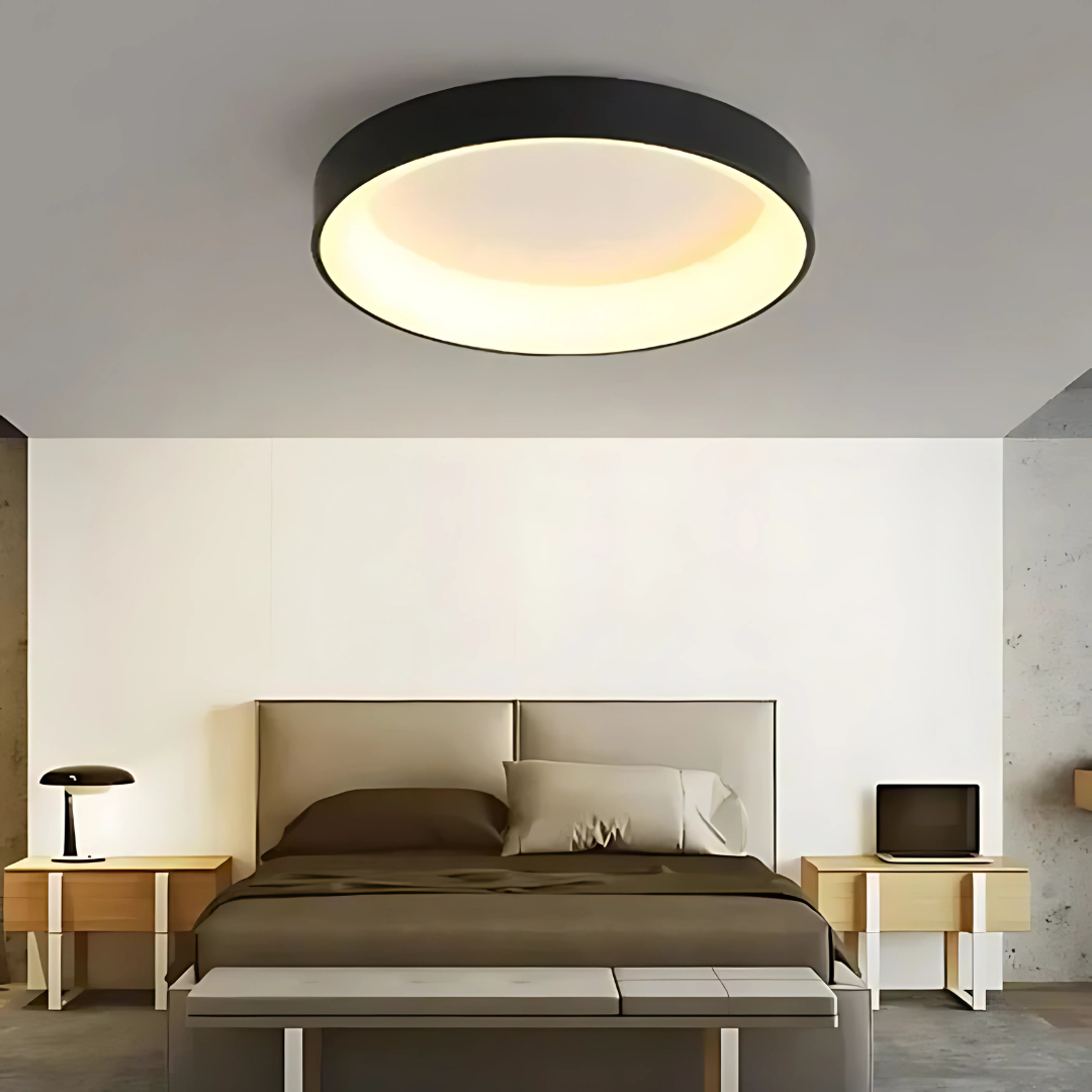 Plafoniera LED rotonda nordica moderna a filo soffitto