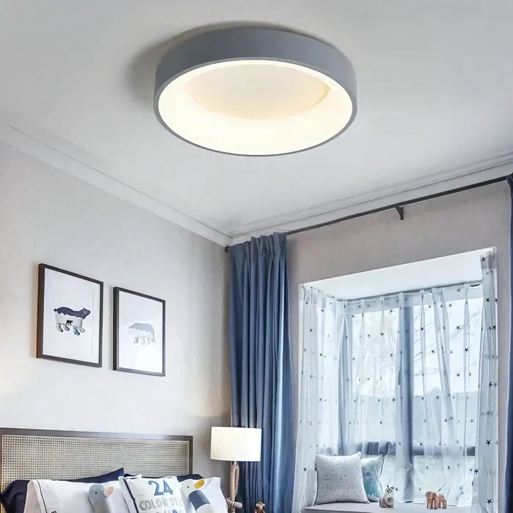 Plafoniera LED rotonda nordica moderna a filo soffitto