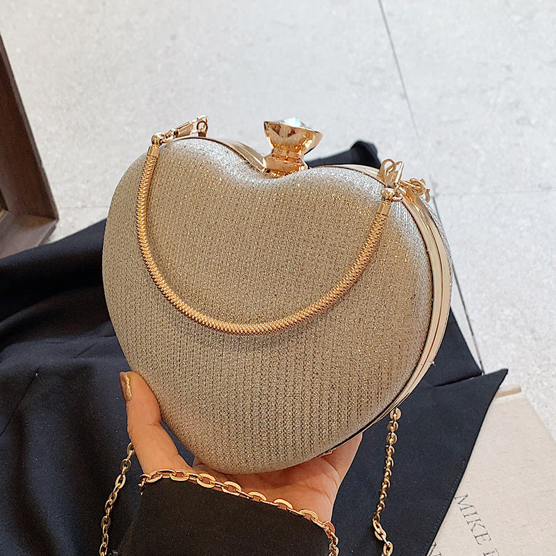 Pochette da sera a forma di cuore glamour