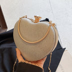 Pochette da sera a forma di cuore glamour