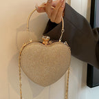 Pochette da sera a forma di cuore glamour