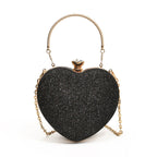 Pochette da sera a forma di cuore glamour