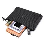 Pochette elegante con struttura intrecciata di alta qualità