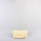 Pochette in paglia intrecciata