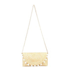 Pochette in paglia intrecciata