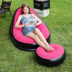 Poltrona gonfiabile relax con poggiapiedi ergonomico