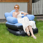 Poltrona gonfiabile relax con supporto ergonomico per collo e schiena