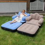 Poltrona gonfiabile relax con supporto ergonomico per collo e schiena