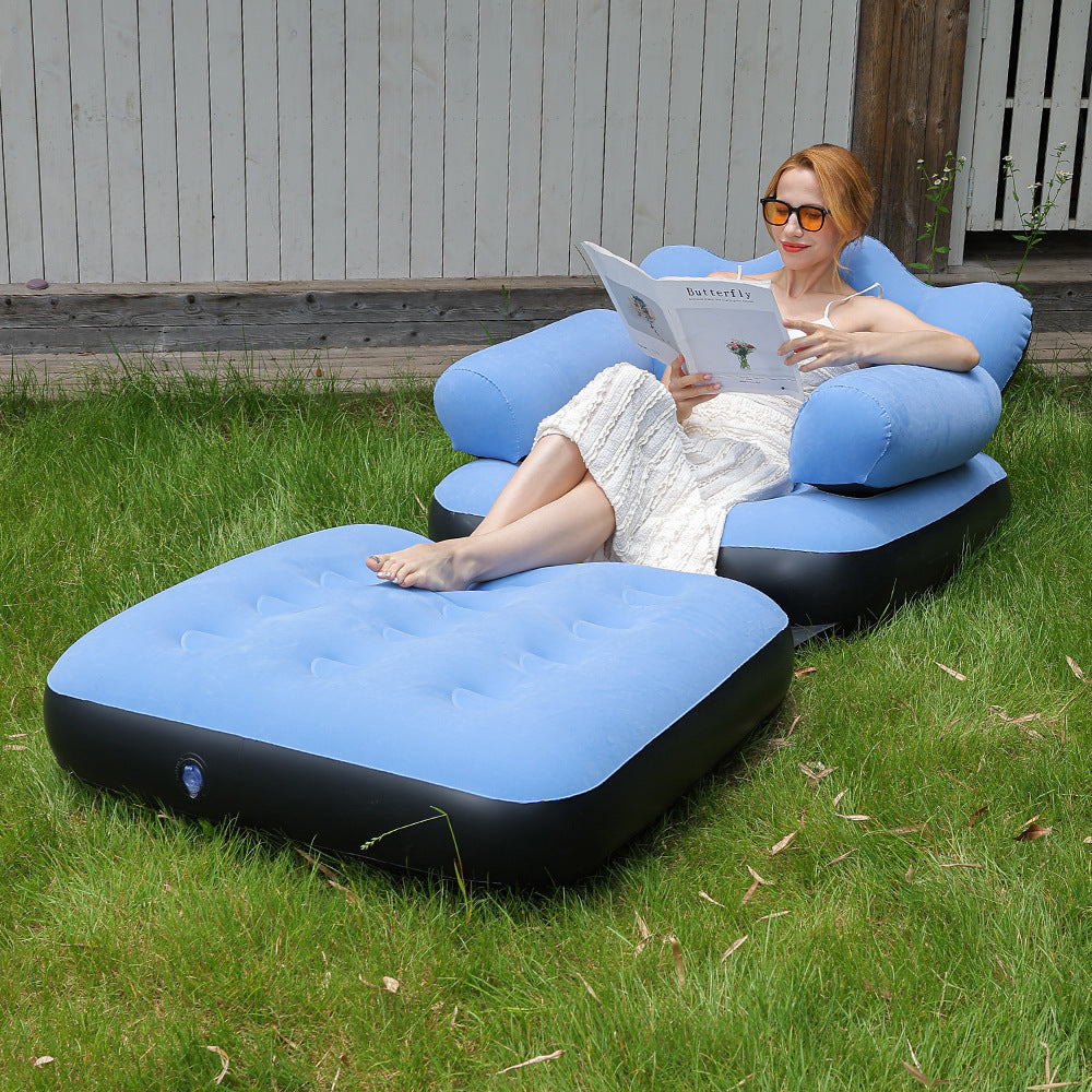 Poltrona gonfiabile relax con supporto ergonomico per collo e schiena