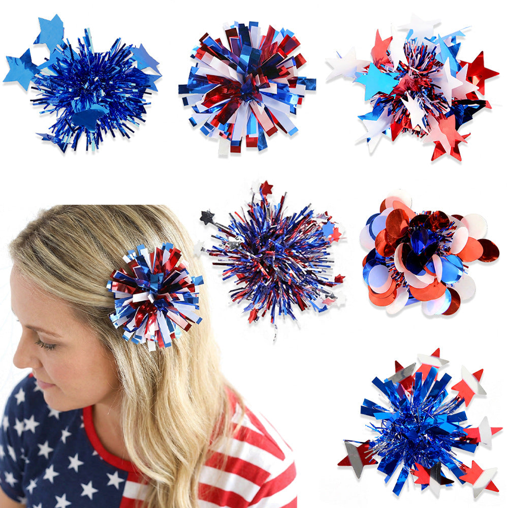 Pon pon scintillante con stelle per gatti — decorazione Independence Day