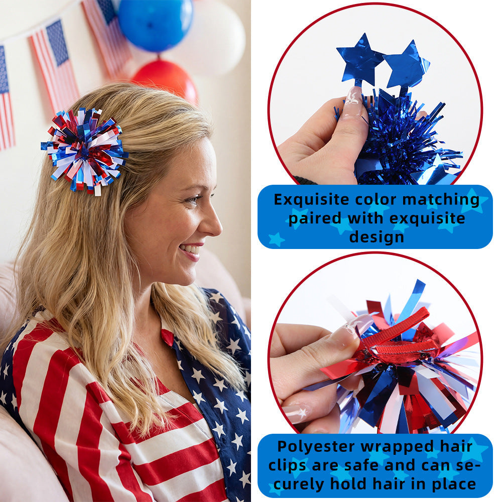 Pon pon scintillante con stelle per gatti — decorazione Independence Day