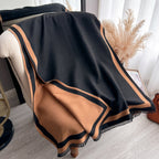Poncho sciarpa reversibile a righe Savéra