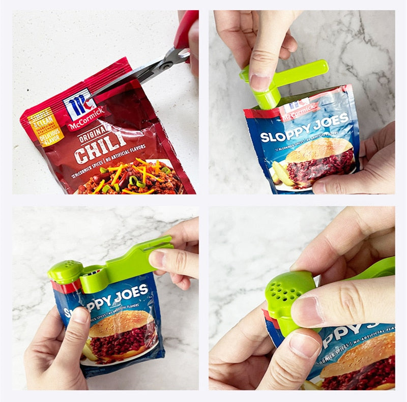 Porta spezie da parete con clip salvaspazio