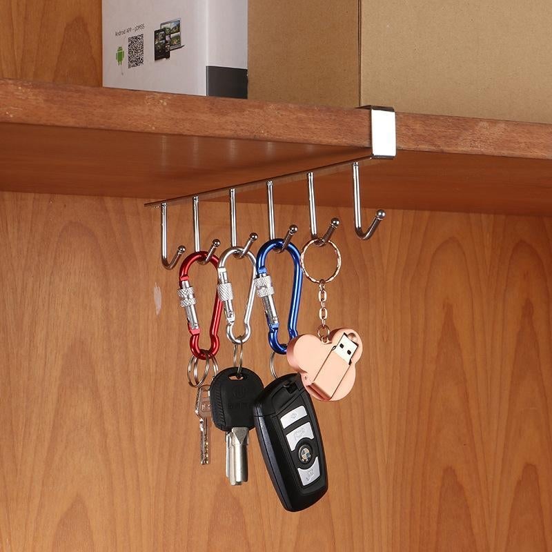 Porta utensili sottopensile con 6 ganci